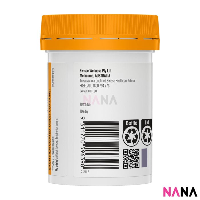 Swisse Ultiboost High Strength Vitamin B12 60 Tablets - NANA MALL
