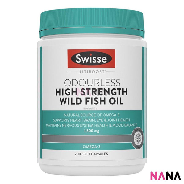 Swisse Ultiboost Odourless High Strength Wild Fish Oil 200 Soft Capsules(EXP:02 2028) - NANA MALL