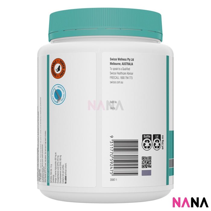 Swisse Ultiboost Odourless High Strength Wild Fish Oil Odourless 1500mg 400 Capsules x2 (EXP:02 2027) - NANA MALL