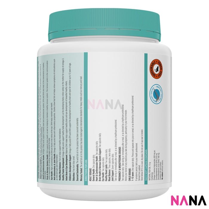 Swisse Ultiboost Odourless High Strength Wild Fish Oil Odourless 1500mg 400 Capsules x2 (EXP:02 2027) - NANA MALL