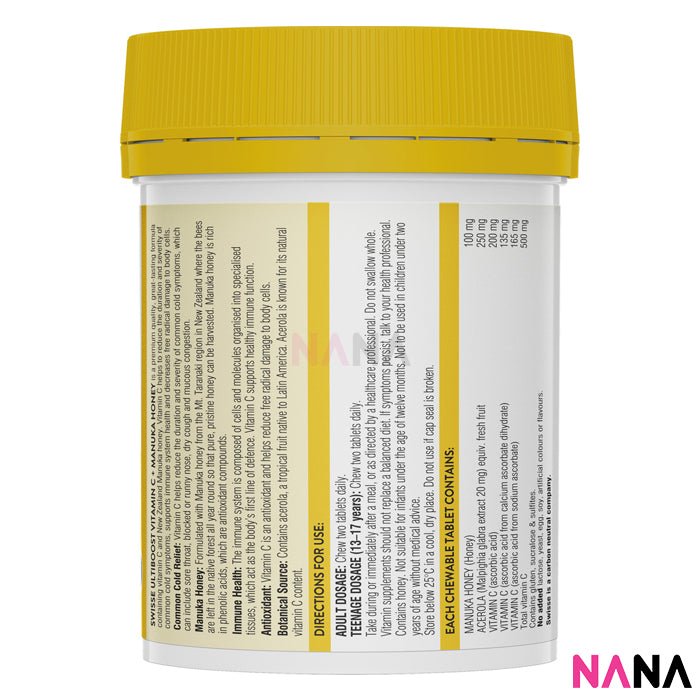 Swisse Ultiboost Vitamin C + Manuka Honey 120 Tablets - NANA MALL