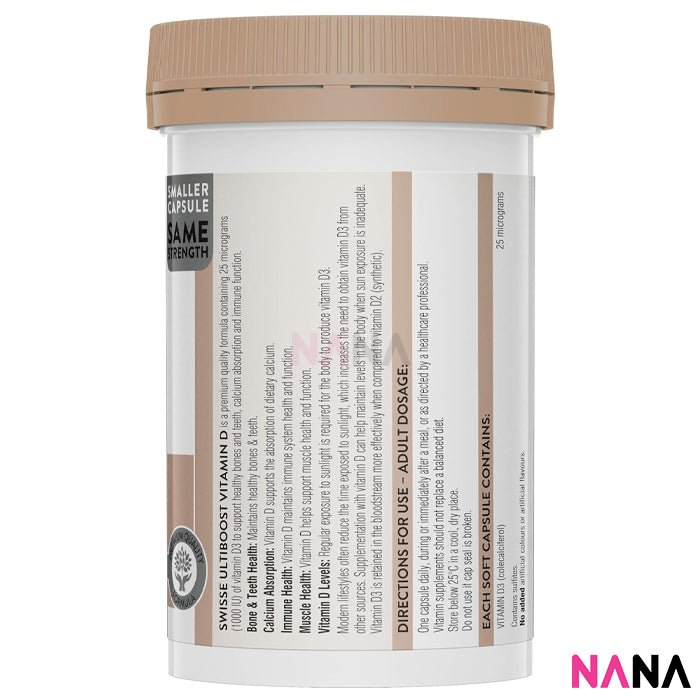 Swisse Ultiboost Vitamin D 400 Capsules - NANA MALL