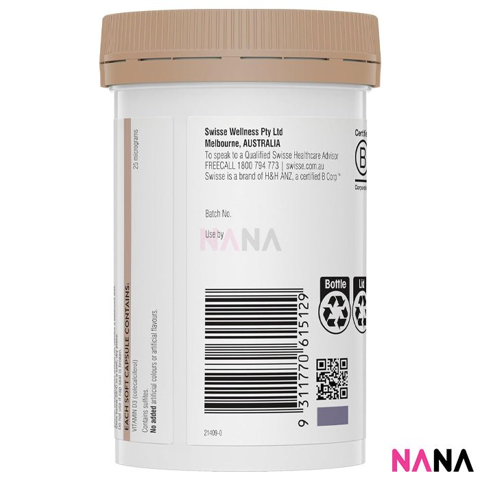 Swisse Ultiboost Vitamin D 400 Capsules - NANA MALL