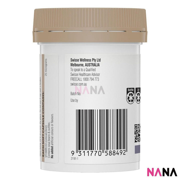 Swisse Ultiboost Vitamin D 60 Capsules(EXP:02 2028) - NANA MALL
