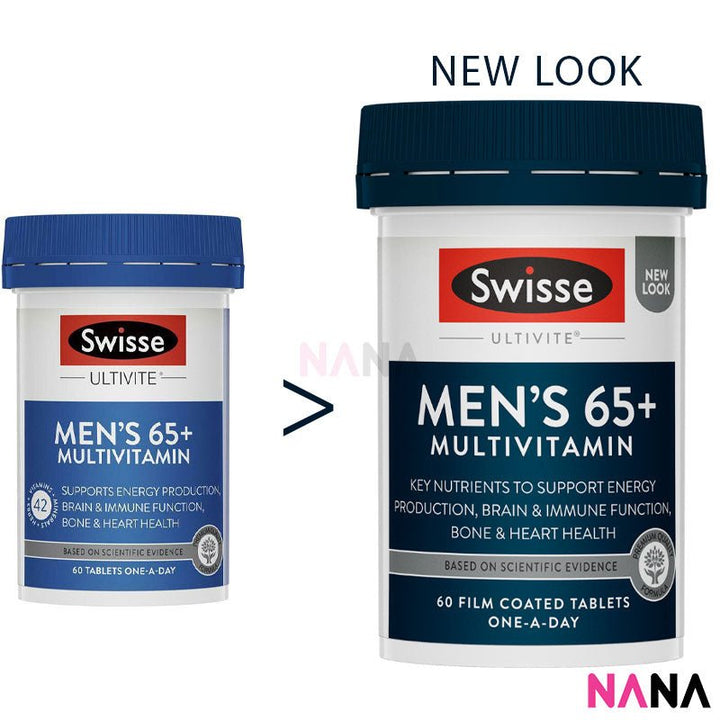 Swisse Ultivite Men's Multivitamin 65+ 60 Tablets (EXP:01 2027) - NANA MALL