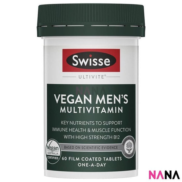 Swisse Ultivite Vegan Men's Multivitamin 60 Tablets (EXP:02 2026) - NANA MALL
