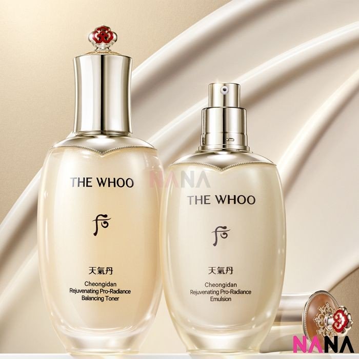 The History Of Whoo Cheongidan Rejuvenating Pro - Radiance Base Set (Toner 150ml + Emulsion 110ml) - NANA MALL