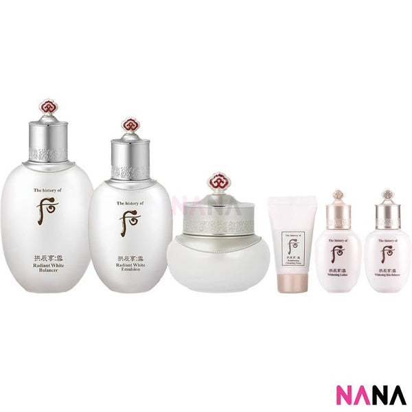 The History Of Whoo Gongjinhyang Seol Radiant White Set 6 items - NANA MALL