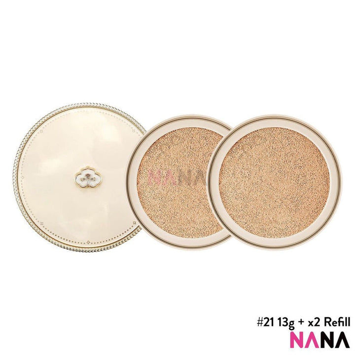The Whoo Gongjinhyang Mi: Luxury Golden Cushion Glow SPF 50+ PA+++ 21 13g + 13gx2 (Refill) - NANA MALL