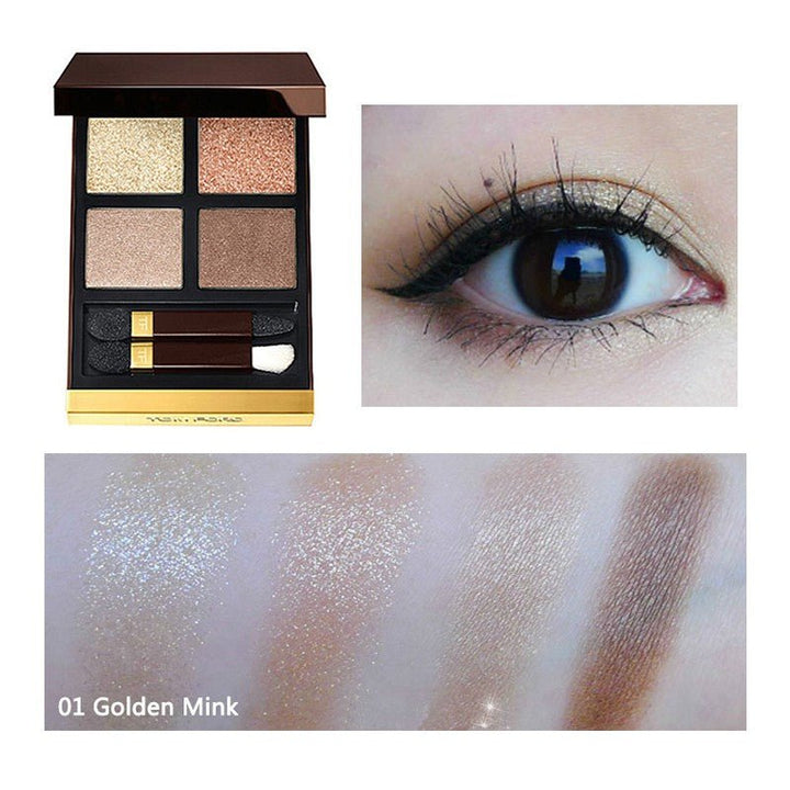 Tom Ford Eye Color Quad [01 Golden Mink 10g, 04 Honey Moon 10g, 20 Disco Dust 10g, 30 Insolent Rose 10g, 31 Sous Le Sable 9g, 35 Rose Topaz 9g, 40 Golden Hour 6g, 41 Peach Dawn 6g, 42 Hazy Sensuality 6g] - NANA MALL