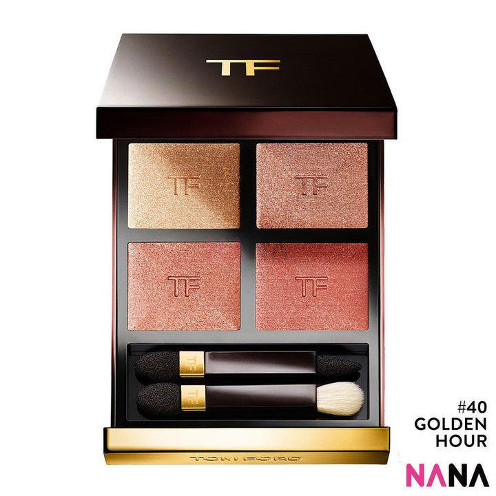 Tom Ford Eye Color Quad [01 Golden Mink 10g, 04 Honey Moon 10g, 20 Disco Dust 10g, 30 Insolent Rose 10g, 31 Sous Le Sable 9g, 35 Rose Topaz 9g, 40 Golden Hour 6g, 41 Peach Dawn 6g, 42 Hazy Sensuality 6g] - NANA MALL