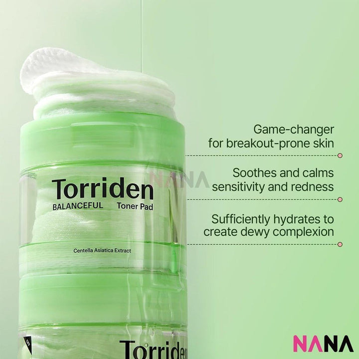 Torriden Balanceful Centella Asiatica Extract Cica Toner Pad 60sheets - NANA MALL