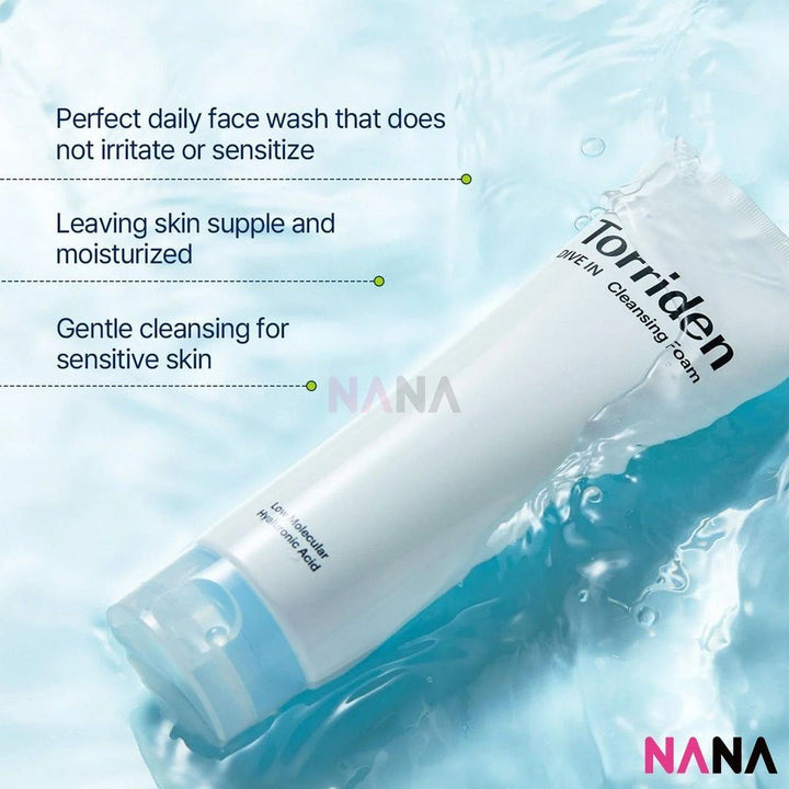 Torriden Dive In Low Molecular Hyaluronic Acid Cleansing Foam 150ml - NANA MALL