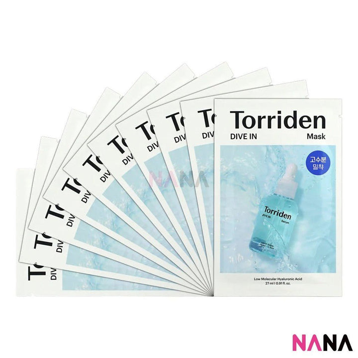 Torriden Dive In Low Molecular Hyaluronic Acid Mask Deep Hydration 10sheets/box - NANA MALL