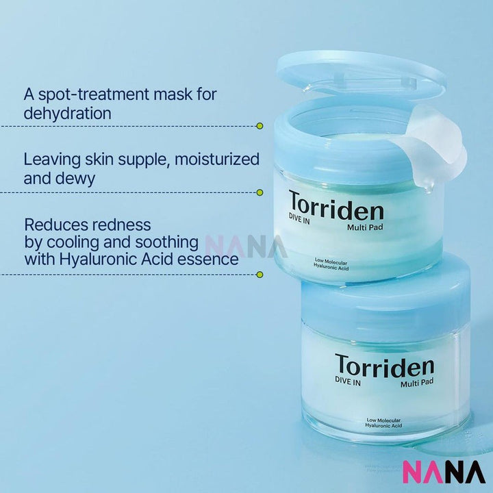 Torriden Dive In Low Molecular Hyaluronic Acid Toner Pad 80sheets - NANA MALL
