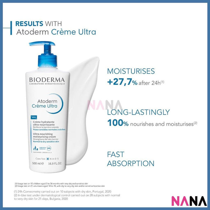 Ultra - Nourishing Bioderma Atoderm Crème Ultra Nourishing Moisturising Cream 500ml - NANA MALL