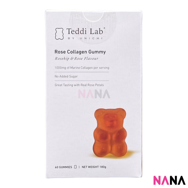 Unichi Rose Collagen & Rosehip Extract Set (Rose Collagen Gummy Bear 60 Gummies + Rosehip Extract Complex 60 Capsules) - NANA MALL