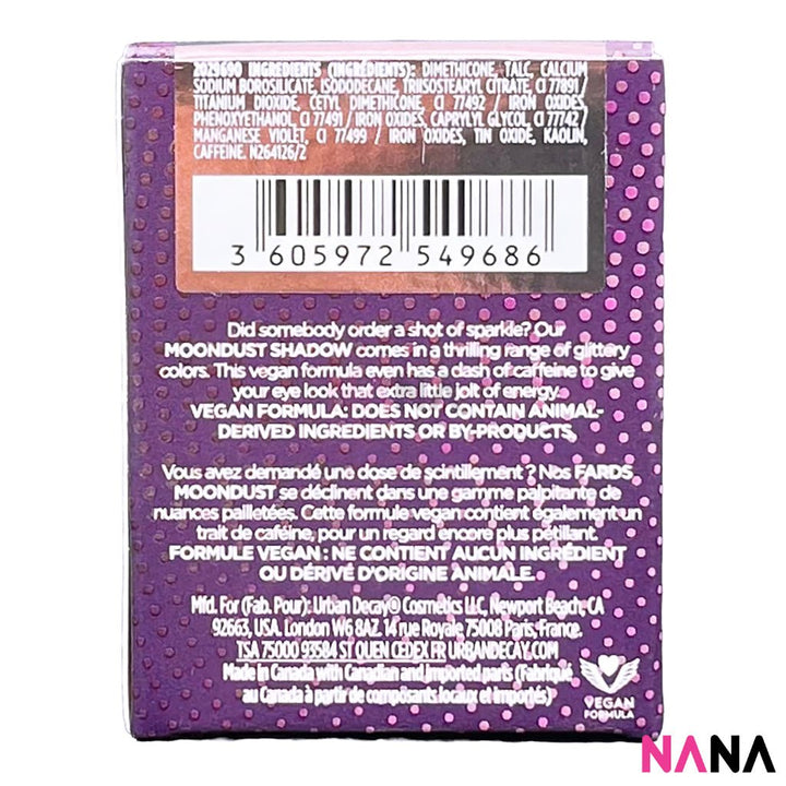Urban Decay 24/7 Moondust Glitter Eyeshadow Singles vegan Space Cowboy - Light Champagne Gold With Silver Sparkle 1.8g - NANA MALL