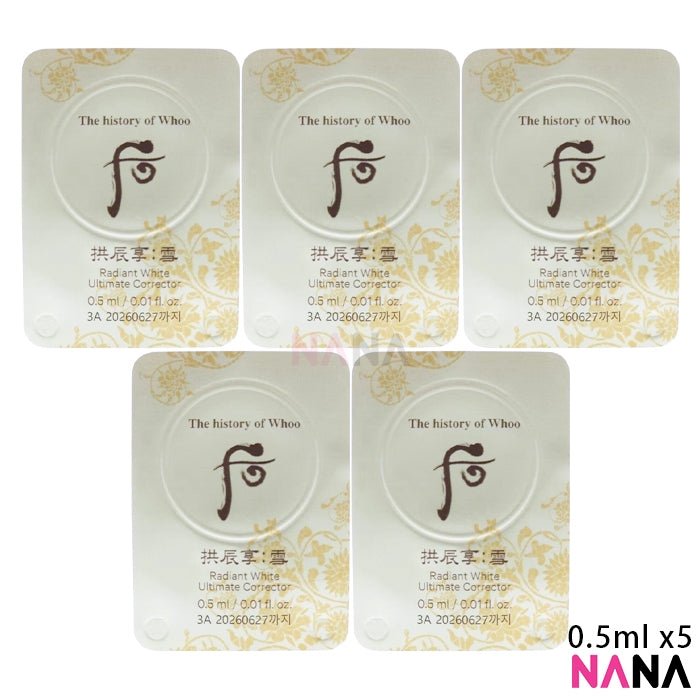 Whoo Radiant White Ultimate Corrector Sample Pack (0.5ml x 40/10/5) - NANA MALL