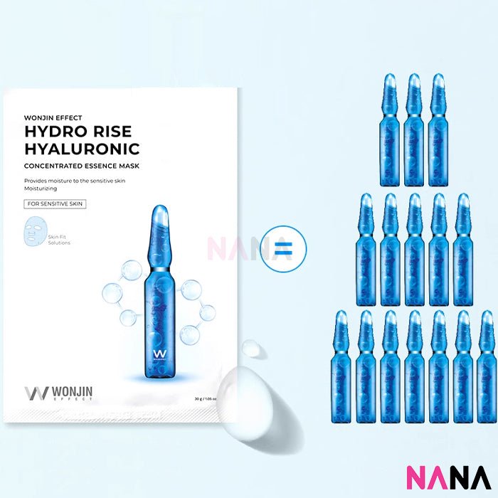 Wonjin Effect Hydro Rise Hyaluronic Concentrated Essence Mask 10pc - NANA MALL