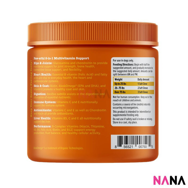 Zesty Paws 8 - in - 1 Multivitamin Bites Chicken Flavor 90 Soft Chews - NANA MALL