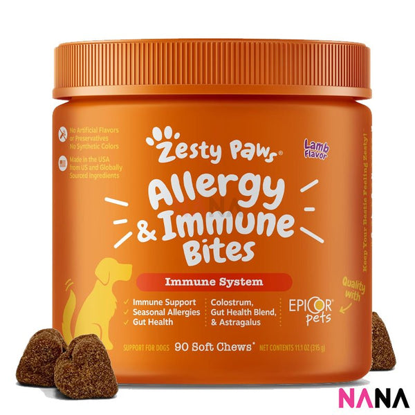 Zesty Paws Aller - Immune Bites Lamb Flavor 90 Soft Chews - NANA MALL