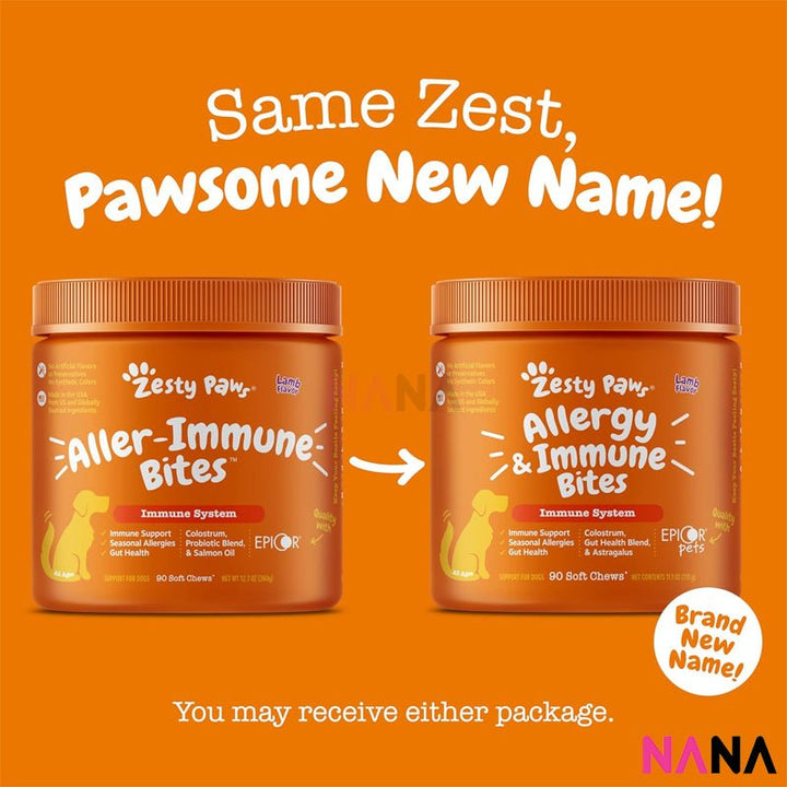 Zesty Paws Aller - Immune Bites Lamb Flavor 90 Soft Chews - NANA MALL