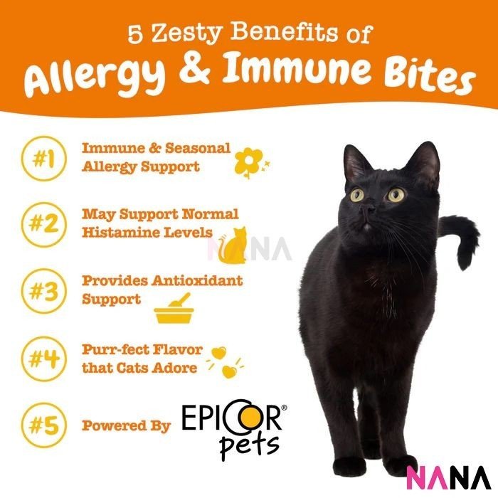 Zesty Paws Allergy & Immune Bite for Cats Bacon Flavor 60 Soft Chews (EXP:01 2027) - NANA MALL