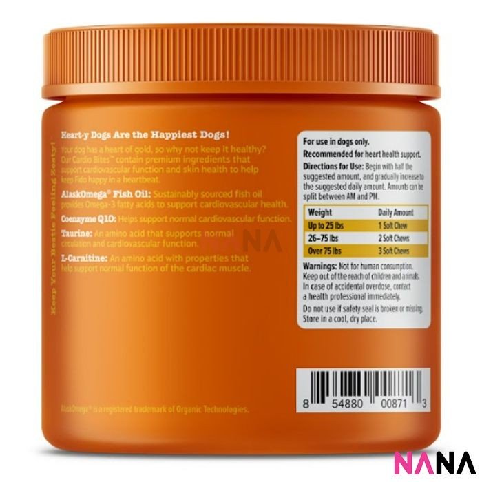 Zesty Paws Cardio Bites - Salmon Flavor 90 Soft Chews (EXP:06 2026) - NANA MALL
