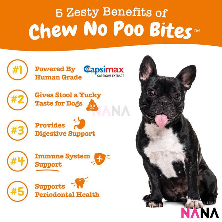 Zesty Paws Chew No Poo Gut Health Bites - Chicken Flavor 90 Soft Chews (EXP:03 2026) - NANA MALL