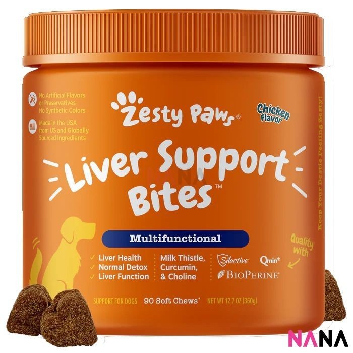 Zesty Paws Liver Support Bites - Chicken Flavor 90 Soft Chews (EXP:06 2026) - NANA MALL