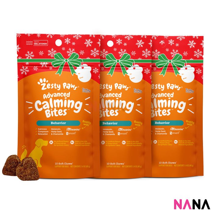 Zesty Paws Premium Quality Cat and Dog Supplements Bites Soft Chews (8 - in - 1 Multifunctional, Senior Dogs Advanced 11 - in - 1, Aller - Immune, Probiotic, Calming, Mobility, Omega, Salmon, Cranberry Bladder, Stay Green, Salmon Oil, Hairball & Calming for Cats) - NANA MALL