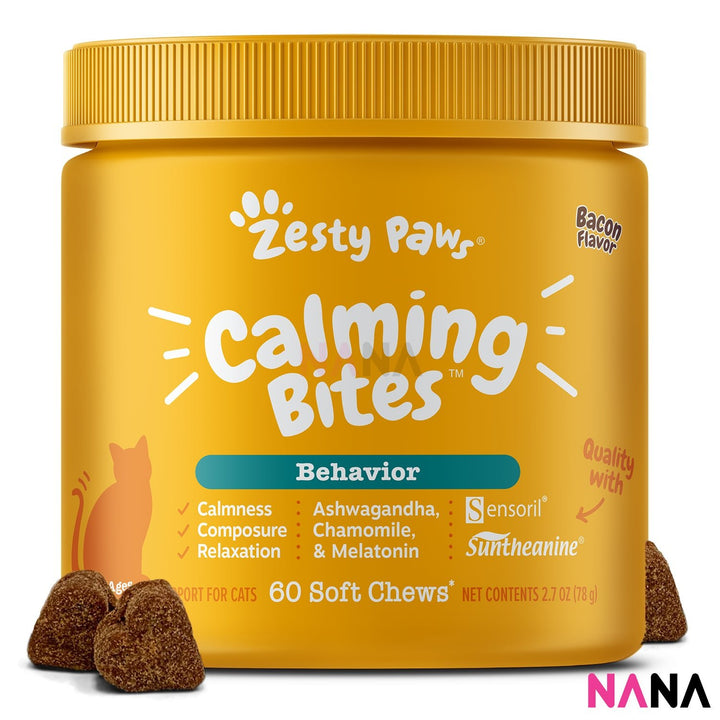 Zesty Paws Premium Quality Cat and Dog Supplements Bites Soft Chews (8 - in - 1 Multifunctional, Senior Dogs Advanced 11 - in - 1, Aller - Immune, Probiotic, Calming, Mobility, Omega, Salmon, Cranberry Bladder, Stay Green, Salmon Oil, Hairball & Calming for Cats) - NANA MALL