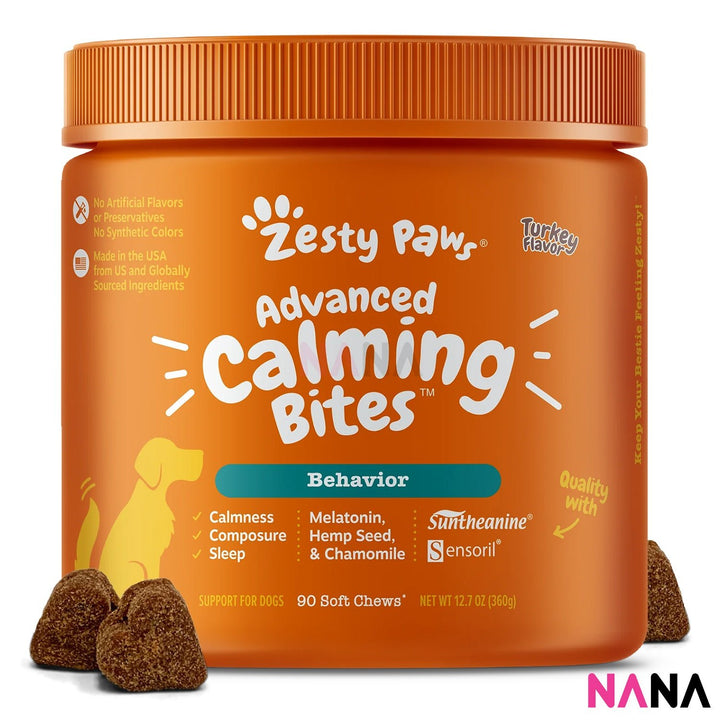 Zesty Paws Premium Quality Cat and Dog Supplements Bites Soft Chews (8 - in - 1 Multifunctional, Senior Dogs Advanced 11 - in - 1, Aller - Immune, Probiotic, Calming, Mobility, Omega, Salmon, Cranberry Bladder, Stay Green, Salmon Oil, Hairball & Calming for Cats) - NANA MALL