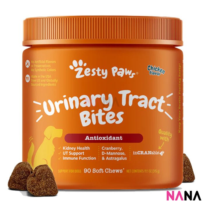 Zesty Paws Premium Quality Cat and Dog Supplements Bites Soft Chews (8 - in - 1 Multifunctional, Senior Dogs Advanced 11 - in - 1, Aller - Immune, Probiotic, Calming, Mobility, Omega, Salmon, Cranberry Bladder, Stay Green, Salmon Oil, Hairball & Calming for Cats) - NANA MALL