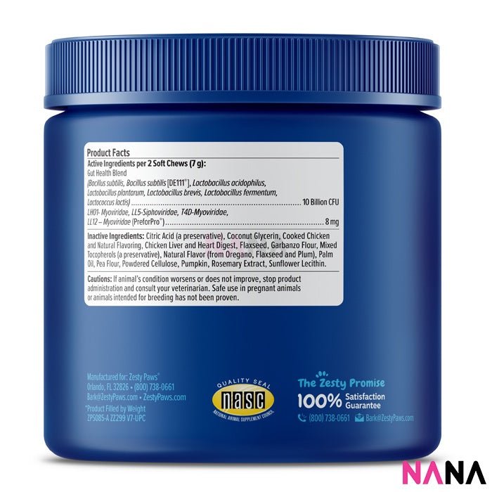 Zesty Paws Senior Advanced Probiotic Bites Chicken Flavor 90 Soft Chews (EXP:08 2026) - NANA MALL