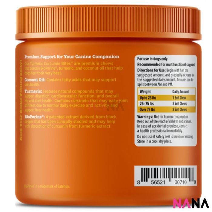 Zesty Paws Turmeric Curcumin Bites - Duck Flavor 90 Soft Chews(EXP:07 2026) - NANA MALL