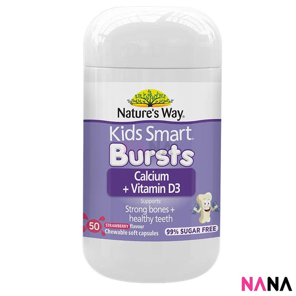 Nature's Way Kids Smart Bursts Calcium + Vitamin D3 50 Capsules