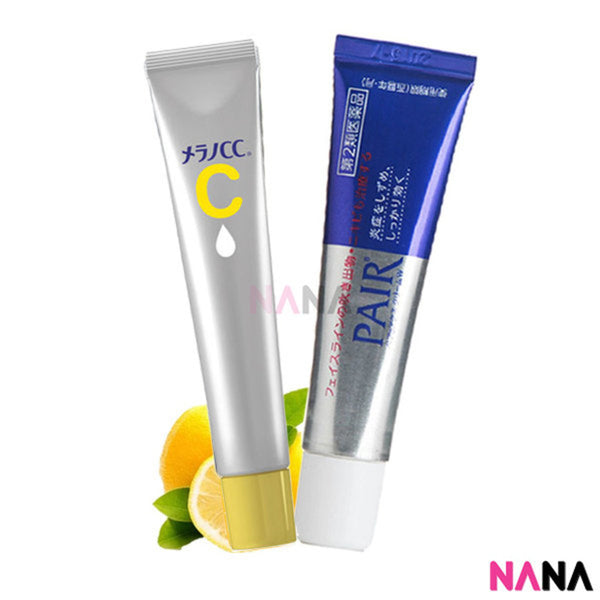 Rohto Melano CC Intensive Anti-Spot Essence 20ml & LION PAIR Acne Cream W 14g