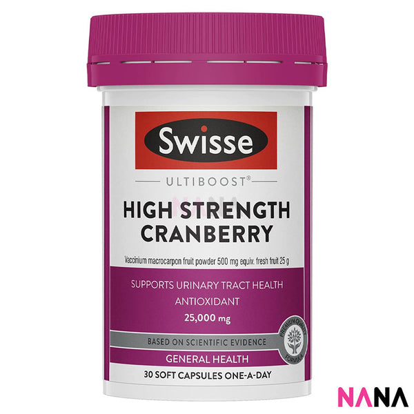 Swisse Ultiboost High Strength Cranberry 25000mg 30 Capsules (EXP:08 2023)