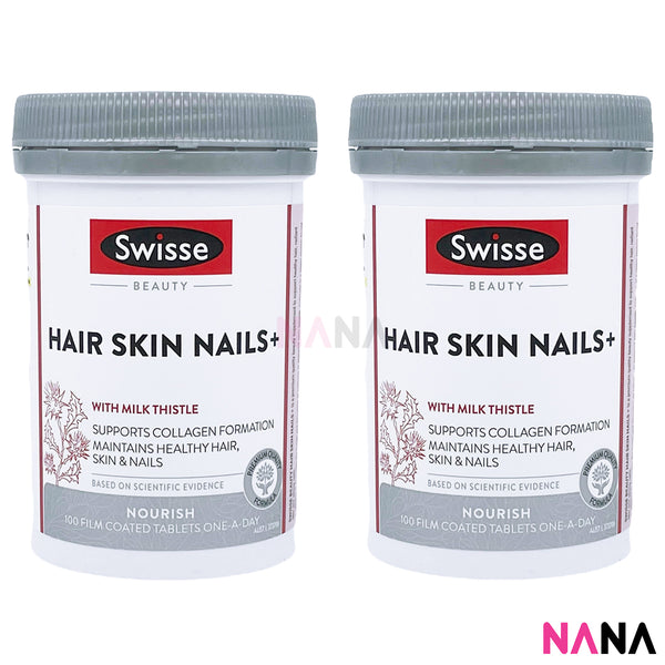 Swisse Beauty Hair Skin Nails+ 100 Capsules x 2 [New Packaging]