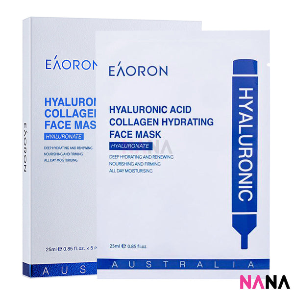 Eaoron Hyaluronic Acid Collagen Hydrating Face Mask (5 Sheets/ Box) [Brand Authorized Reseller]