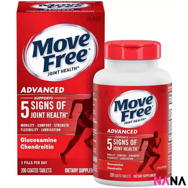 Schiff Move Free Advanced Joint Health Supplement with Glucosamine and Chondroitin 200 Tablets