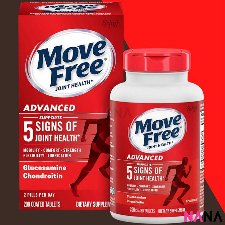 Schiff Move Free Joint Health Advanced (Glucosamine + Chondroitin) - 200  Coated Tablets - Dietary Supplement