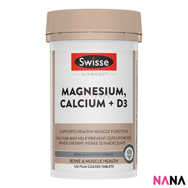 Swisse Ultiboost Magnesium, Calcium + D3 120 Capsules