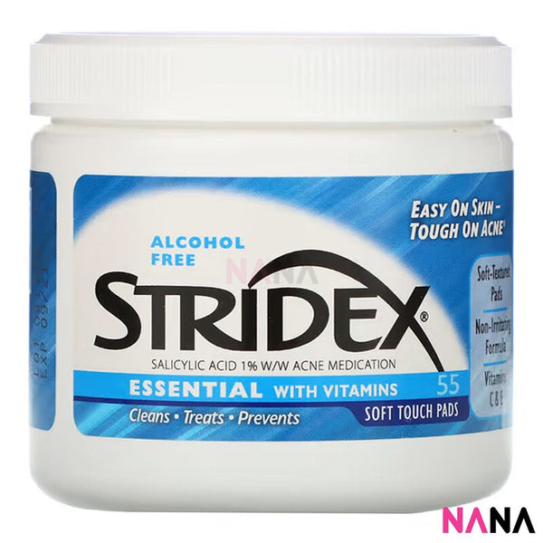Stridex Single-Step Acne Control Essential With Vitamins 55 Soft Touch Pads - Blue