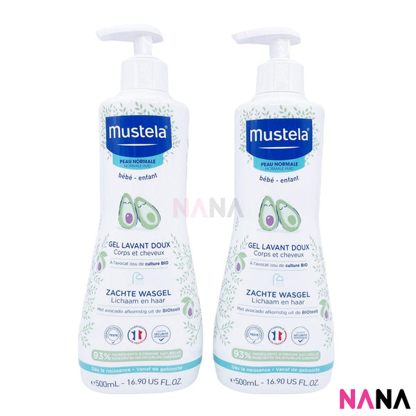 Mustela Gentle Cleansing Gel (Hair and Body Wash) 500ml x 2pcs