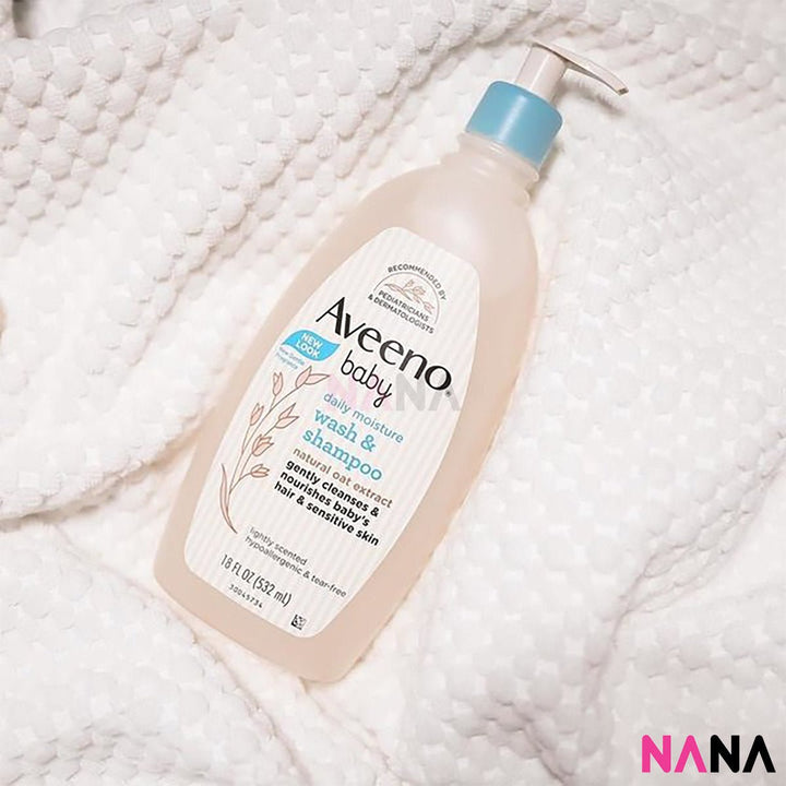 Aveeno Baby Wash & Shampoo For Hair & Body 532ml - NANA MALL