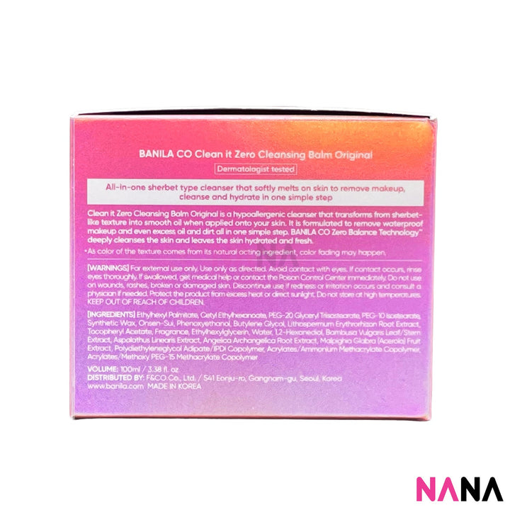 Banila Co. Clean it Zero Cleansing Balm - Original 100ml - NANA MALL