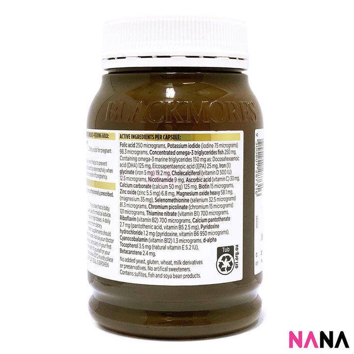 Blackmores Pregnancy and Breast Feeding Gold 180 Capsules - NANA MALL
